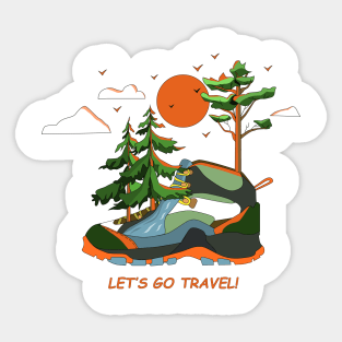 Let go travel Sticker